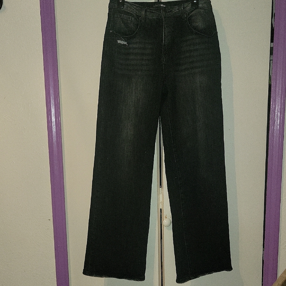 FashionNova Black Wide Leg Jeans